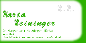 marta meininger business card